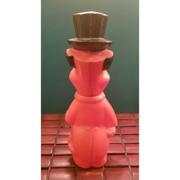 Vintage Hanna-Barbera Red Huckleberry Hound Plastic Coin Bank Knickerbocker 10" - Picture 4 of 6